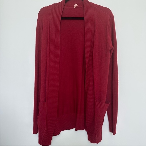 Pink Lily Sweaters - Red cardigan pink Lilly